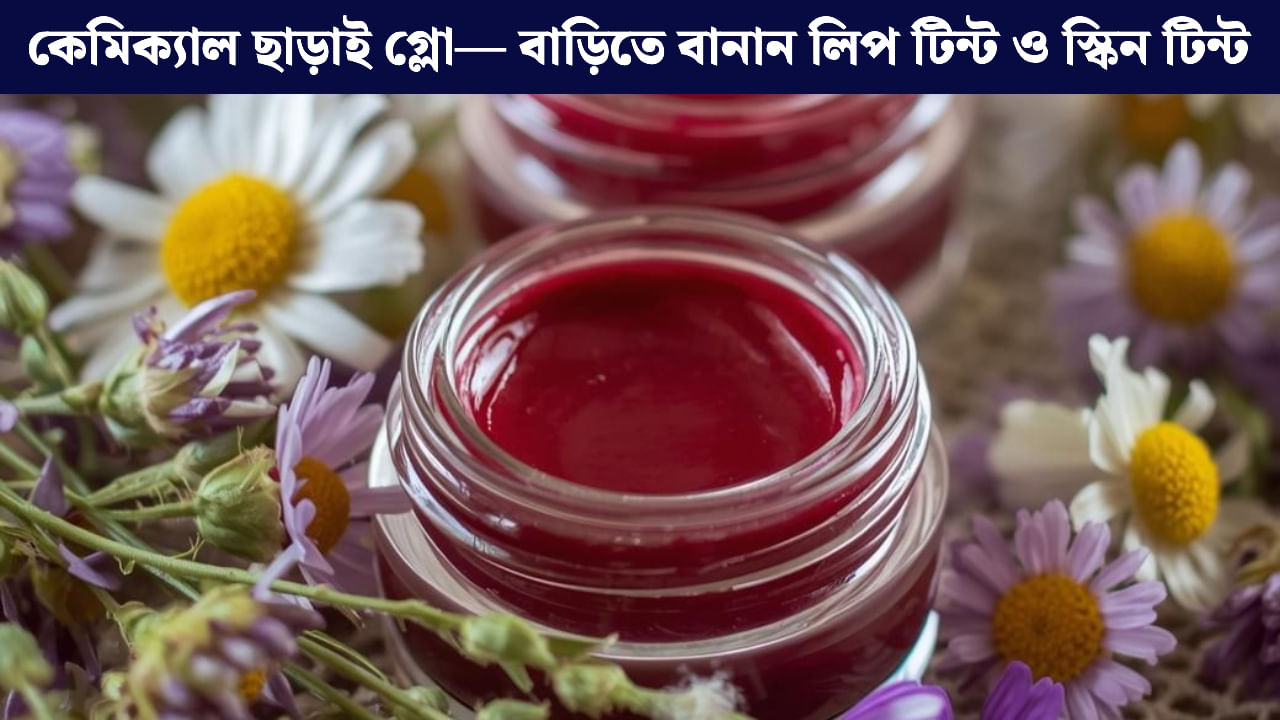 Beauty Tips: ট্রেন্ডি DIY ন্যাচারাল মেকআপ, এ বার ঘরেই বানান লিপ টিন্ট ও স্কিন টিন্ট Beauty Tips: ট্রেন্ডি DIY ন্যাচারাল মেকআপ, এ বার ঘরেই বানান লিপ টিন্ট ও স্কিন টিন্ট