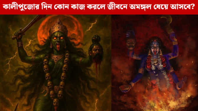 কালী পুজোর দিন কোন কোন কাজ করলে জীবনে অমঙ্গল ঘনিয়ে আসে?
