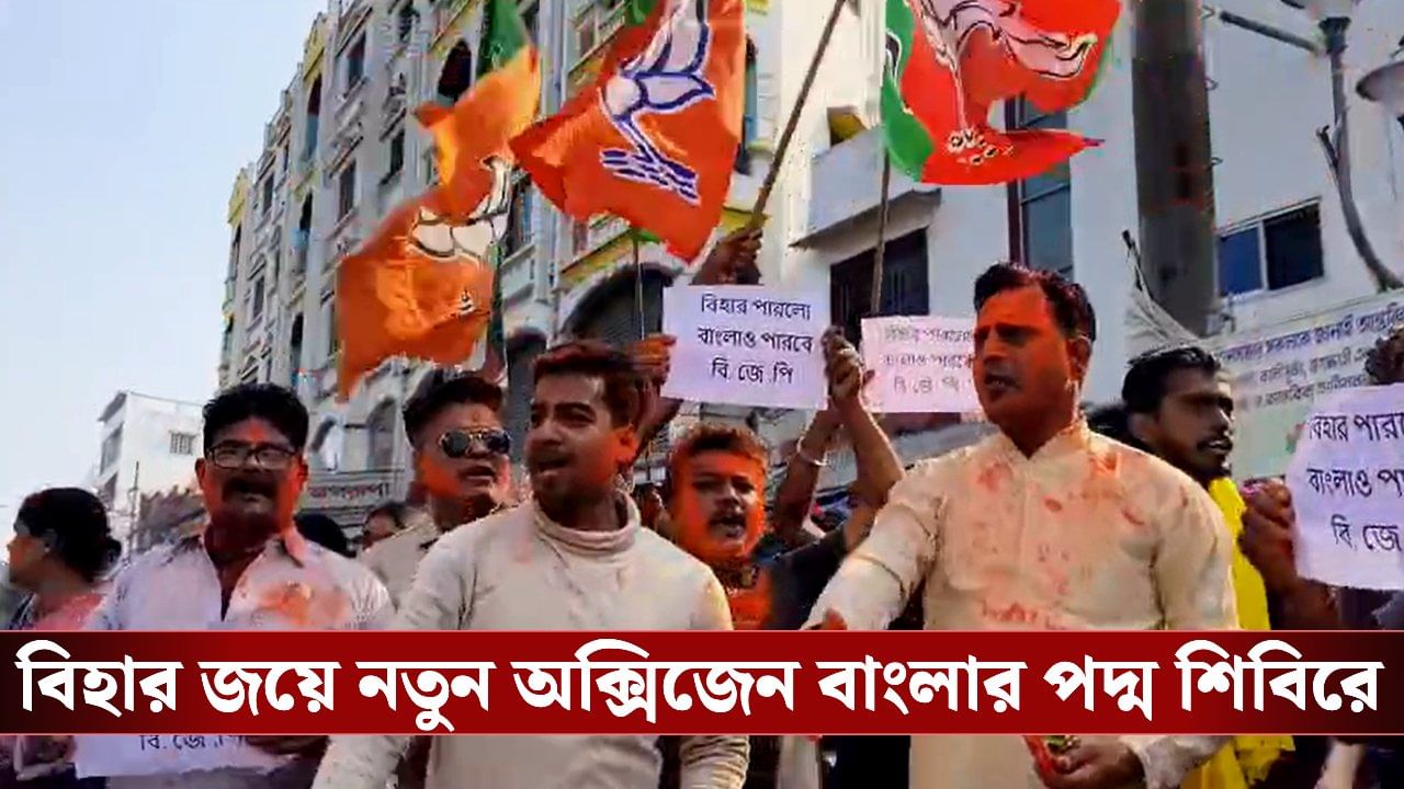 Bengal BJP: হাওড়া ব্রিজে উড়ল গেরুয়া আবির, বিহার জয়ে বাংলার দিকে দিকে তুুমুল উচ্ছ্বাস বিজেপির