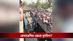 রেলিং ভেঙে খালে পড়ল বাস, যাত্রীদের আর্তনাদ
