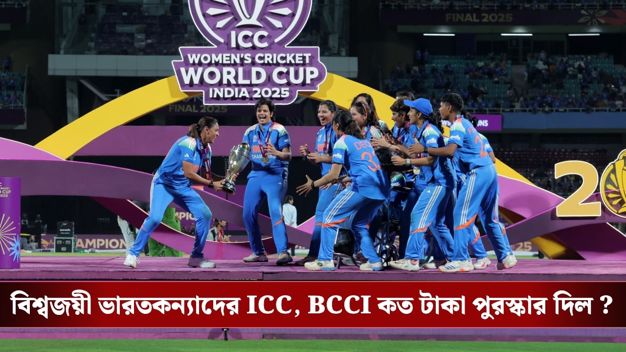 ICC Women's World Cup 2025 Prize Money: ঐতিহাসিক জয়! বিশ্বকাপ জিতে ভারতের মেয়েরা কত কোটি টাকা পেলেন? ICC Women's World Cup 2025 Prize Money: ঐতিহাসিক জয়! বিশ্বকাপ জিতে ভারতের মেয়েরা কত কোটি টাকা পেলেন?