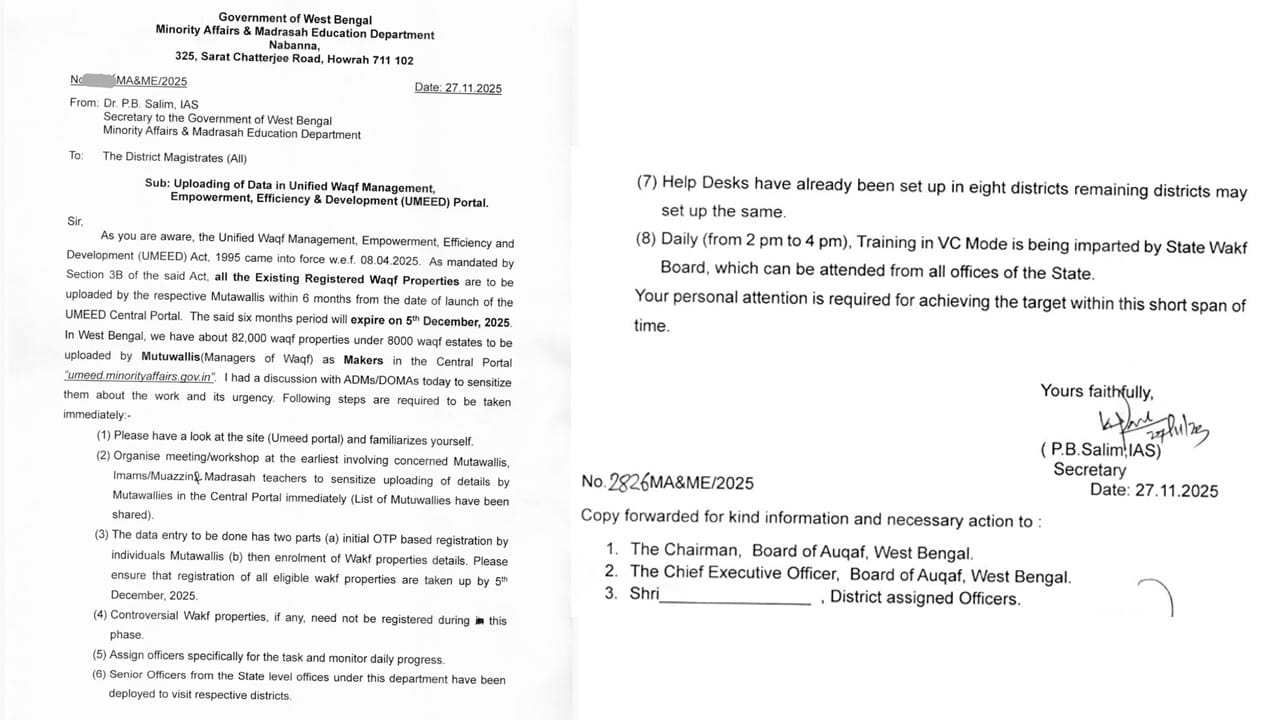 Waqf Amendment Act Letter