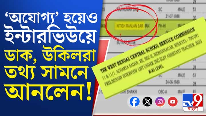 SSC: দাগি শিক্ষকের নাম ইন্টারভিউ লিস্টে, তথ্য সামনে আনলেন আইনজীবীরা! SSC: দাগি শিক্ষকের নাম ইন্টারভিউ লিস্টে, তথ্য সামনে আনলেন আইনজীবীরা!