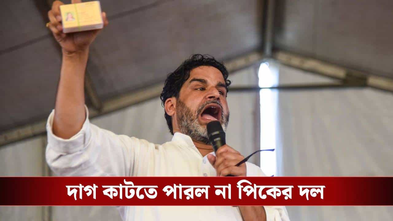 Jan Suraj Failed to Mark: বিহার থাকল বিহারেই! ধোপেও টিকল না পিকের রোটি-কাপড়া-মাকান Jan Suraj Failed to Mark: বিহার থাকল বিহারেই! ধোপেও টিকল না পিকের রোটি-কাপড়া-মাকান