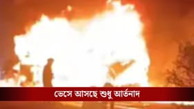 ৪৮ নম্বর জাতীয় সড়কে বাসে ধাক্কা ট্রাকের, জ্যন্ত পুড়ে গেলেন ১০ যাত্রী
