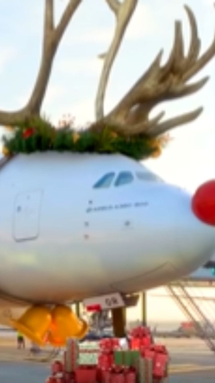 প্লেনের লেজ ধরে আসছে সান্তা, দেখুন সেই ভিডিয়ো