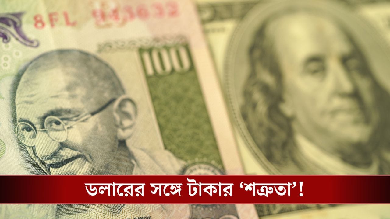 Indian Rupee Vs US Dollar: আমজনতার পকেটে টান! কেন ৯১ পার করল টাকার দর? Indian Rupee Vs US Dollar: আমজনতার পকেটে টান! কেন ৯১ পার করল টাকার দর?