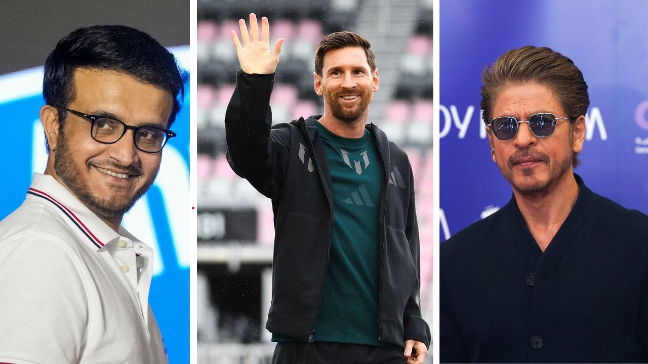 Messi in Kolkata: ফুটবলের ঈশ্বর, মহারাজ, বাদশার ত্র্যহস্পর্শ! বিরল দৃশ্যের সাক্ষী হতে চলেছে কলকাতা Messi in Kolkata: ফুটবলের ঈশ্বর, মহারাজ, বাদশার ত্র্যহস্পর্শ! বিরল দৃশ্যের সাক্ষী হতে চলেছে কলকাতা