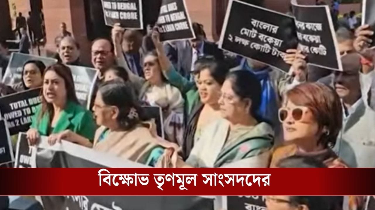 TMC Protest in Parliament: সংসদের বাইরে গলা ফাটালেন সায়নী-রচনা, কীসের দাবিতে? TMC Protest in Parliament: সংসদের বাইরে গলা ফাটালেন সায়নী-রচনা, কীসের দাবিতে?