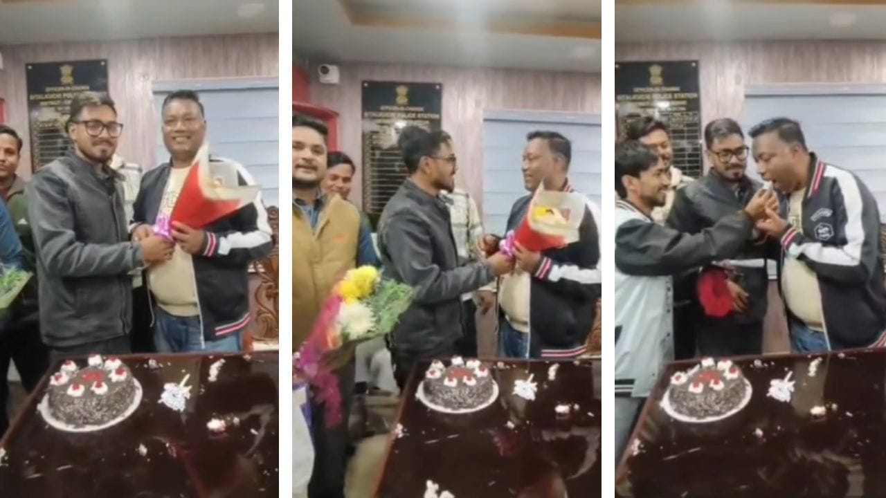 Cooch Behar: থানাতে ওসির জন্মদিন উদযাপন, আয়োজনে তৃণমূল কংগ্রেস