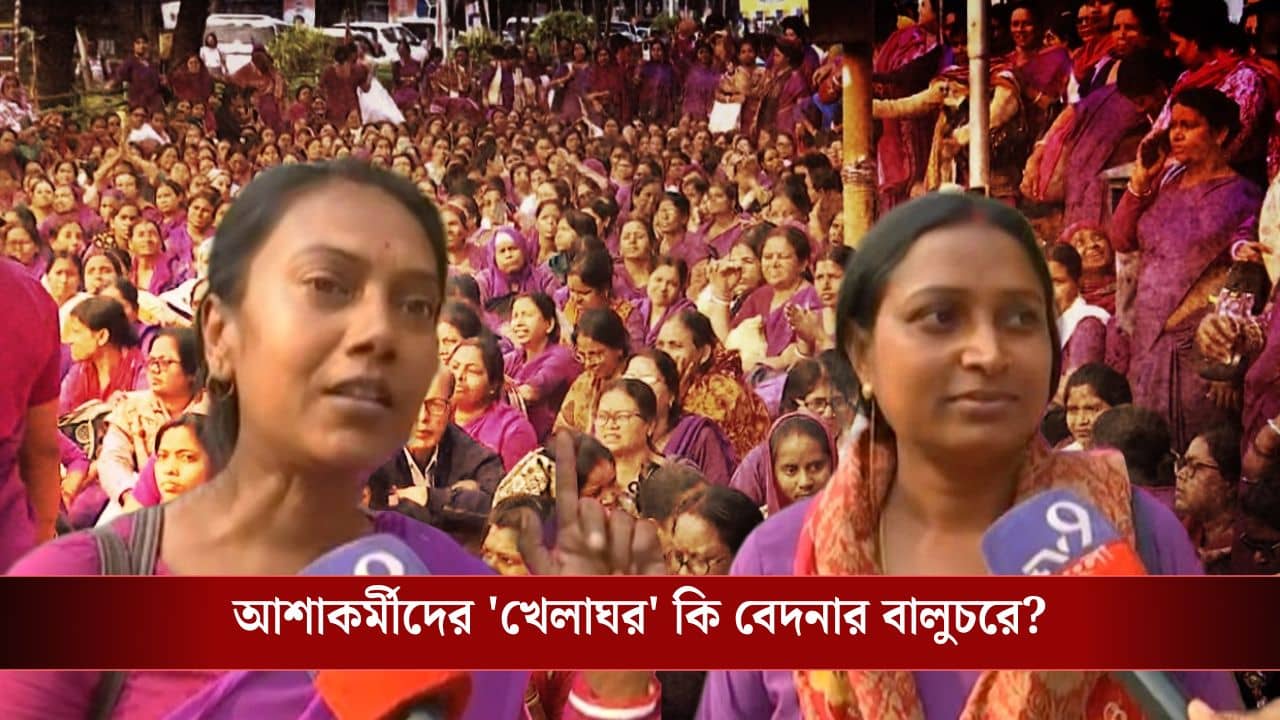 ASHA Workers Movement: শাড়ি নয়, যেন ছাতার কাপড়! কলকাতা ঢেকে যাওয়া বেগুনি শাড়ির নির-আশার গল্প