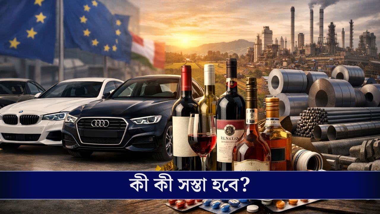 India-EU Free Trade Deal: দাম কমবে গাড়ি, সুরা ও ওষুধের! আর কী কী সস্তা হবে ভারত-ইউরোপীয় ইউনিয়নের চুক্তিতে?