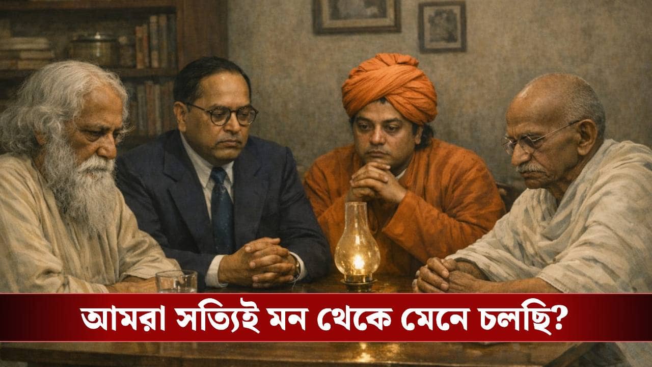 রবীন্দ্রনাথ, বিবেকানন্দ, গান্ধীজি, আম্বেদকরের কর্তব্য পথে সত্যিই কি আমরা হাঁটছি?