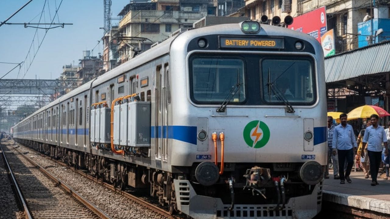 Indian Railway: বাংলার কারখানায় তৈরি ইঞ্জিন, এবার ব্যাটারিতে ট্রেন চালাতে চায় রেল Indian Railway: বাংলার কারখানায় তৈরি ইঞ্জিন, এবার ব্যাটারিতে ট্রেন চালাতে চায় রেল