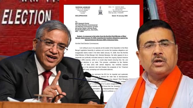 'ভিত্তিহীন অভিযোগ', মমতা চিঠি দিতেই ফের জ্ঞানেশকে লিখলেন শুভেন্দু