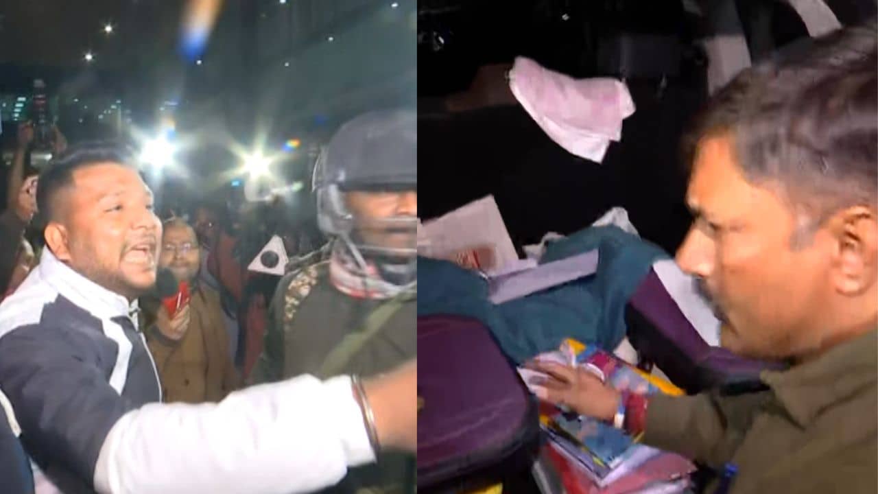 Protest Against ED: ইডির গাড়ি বেরতেই উঠল জয় বাংলা স্লোগান, সেক্টর ফাইভ ছাড়লেন সুজিতরাও