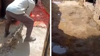 রাস্তা ঢালাই করল… আধ ঘণ্টার মধ্যে বেলচা দিয়ে তুলে নিয়ে চলে গেল! অবাক কাণ্ড কেতুগ্রামে