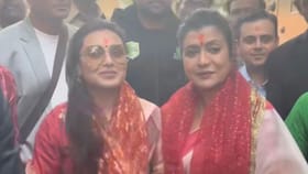 কালীঘাটে মাসি-বোনঝি, 'মর্দানি ৩'-এর সাফল্যে মা কালীর শরণে রানি-দেবশ্রী