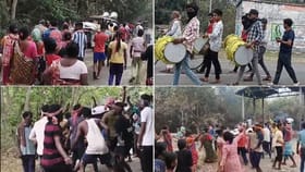 বাজনার তালে নাচতে নাচতে দাদুর মরদেহ শ্মশানঘাটে নিয়ে গেল নাতি-নাতনিরা