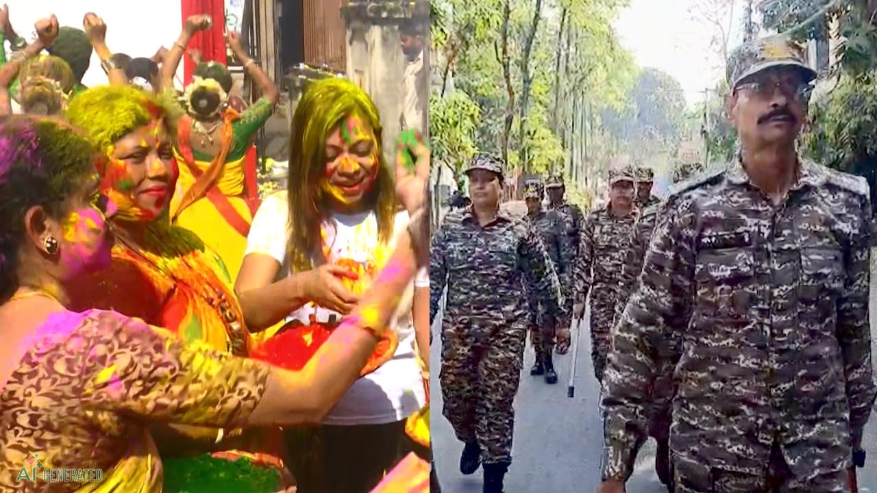 West Bengal News Today Live: রঙের উৎসবে মেতে উঠেছে বাংলা, ভোটের আগেই দিকে দিকে জোর টহল কেন্দ্রীয় বাহিনীর