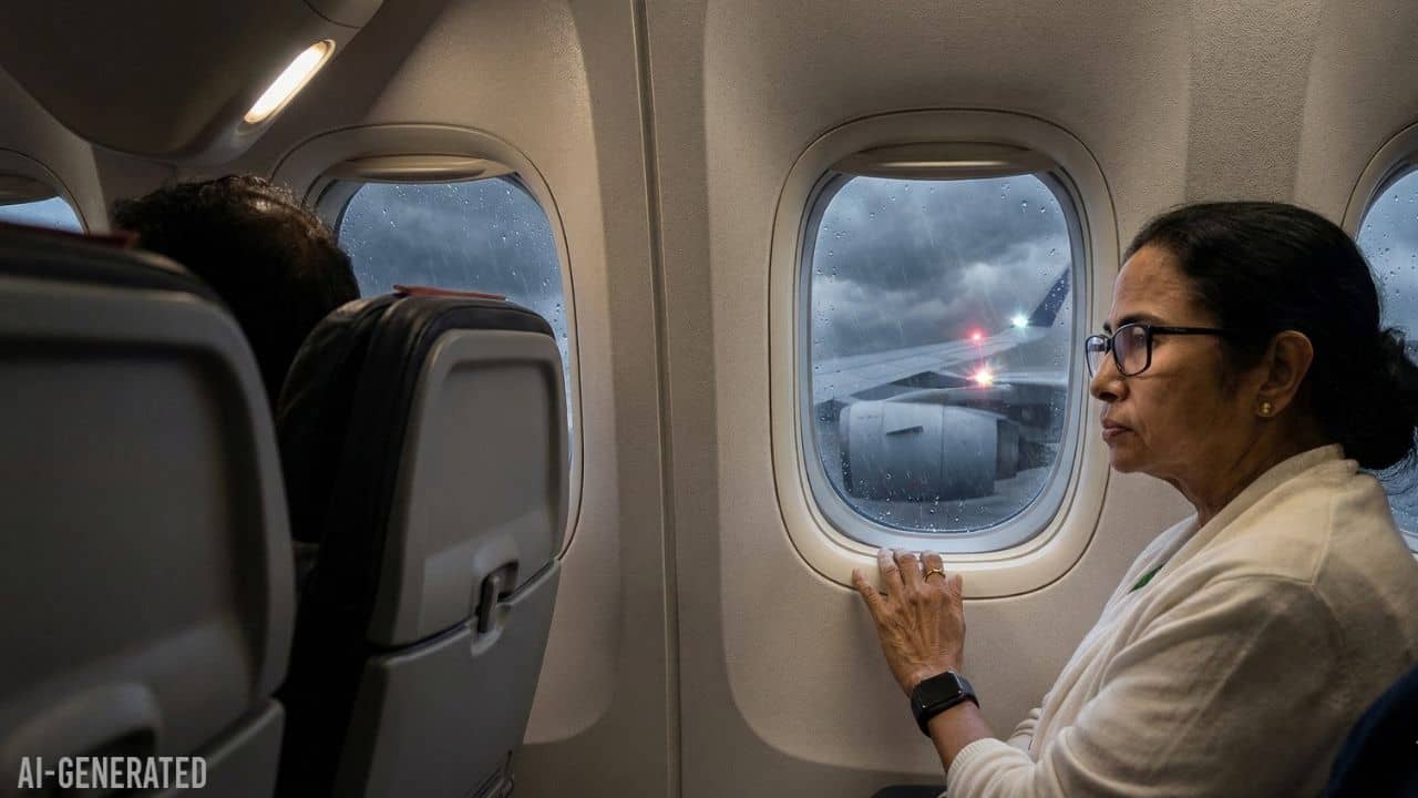 Mamata Banerjee: এক ঘণ্টা চক্কর কাটার পর অবশেষে কলকাতায় অবতরণ করল মমতার বিমান