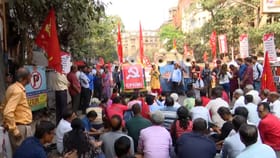 CEO দফতরের সামনে বাড়ছে জমায়েত বামেদের, এবার হাজির হলেন নওশাদরাও