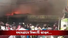 LIVE: মধ্যমগ্রামে ব্রিজের পাশে বিধ্বংসী আগুন, পরপর পুড়ে ছাই দোকান