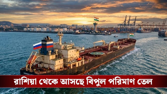 বড় স্বস্তি ভারতের! দেশে আসছে বিপুল পরিমাণ রাশিয়ান তেল