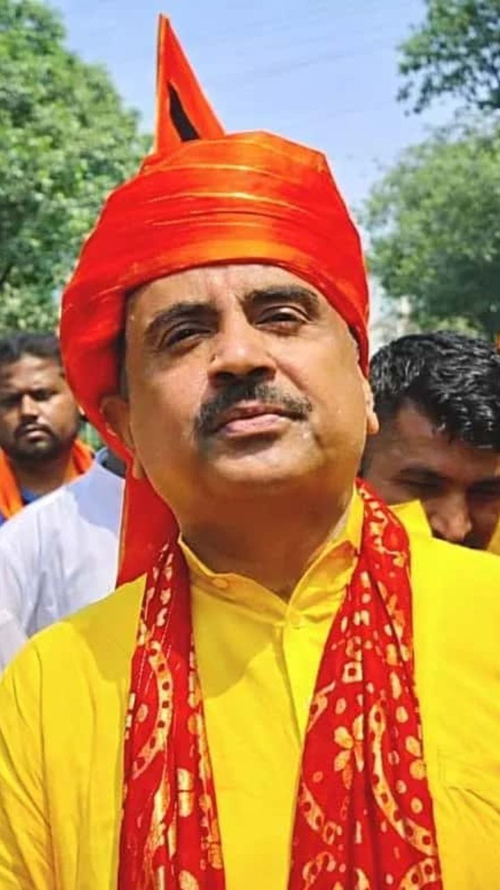 পাগড়ি পরে রামরাজ্যের ডাক শুভেন্দুর