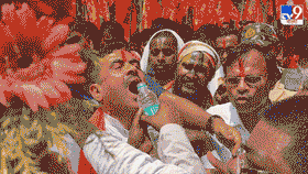 নন্দীগ্রামে রামনবমীর মিছিলে শুভেন্দুকে জল-ফল খাওয়ালেন মুসলিমরা