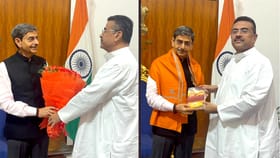 কমলা গোলাপ দিয়ে স্বাগত, দিলেন গীতা; নয়া রাজ্যপালকে কী বললেন শুভেন্দু?