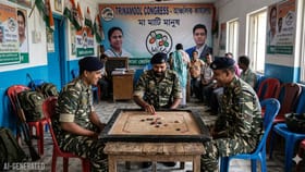 তৃণমূলের পার্টি অফিসে ঢুকে ক্যারাম খেলছিল ৩ জওয়ান, কমিশন কী বলছে?