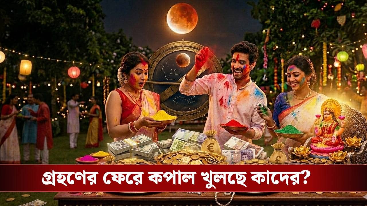 দোলপূর্ণিমায় প্রথম চন্দ্রগ্রহণ! এই তিন রাশির অর্থ উপচে পড়বে