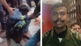 দুষ্কৃতীর হাতে ছুরি-বন্দুক, অটো থেকে ঝাঁপিয়ে পড়লেন জওয়ান, তারপর...