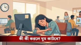 দুপুর গড়ালেই ঘুমের চোটে কাজের সমস্যা? ডেস্কে বসেই ঘুম তাড়ান এভাবে