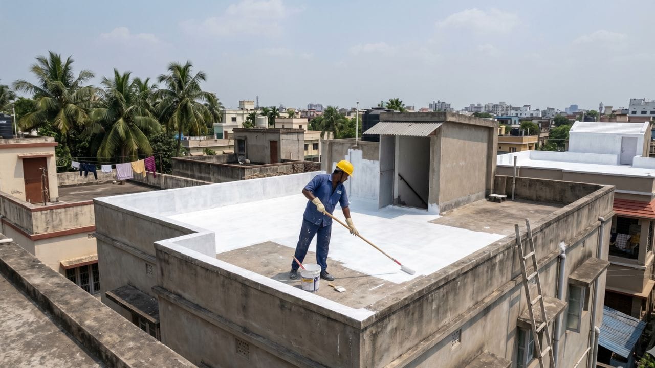 তাপ থেকে বাঁচতে বিশ্বব্যাংক 'শীতল ছাদ' তৈরির পরামর্শ দিয়েছে। বাড়ির ছাদে সাদা রং করলে ৩ থেকে ৪ ডিগ্রি তাপ কমানো সম্ভব।(AI) 