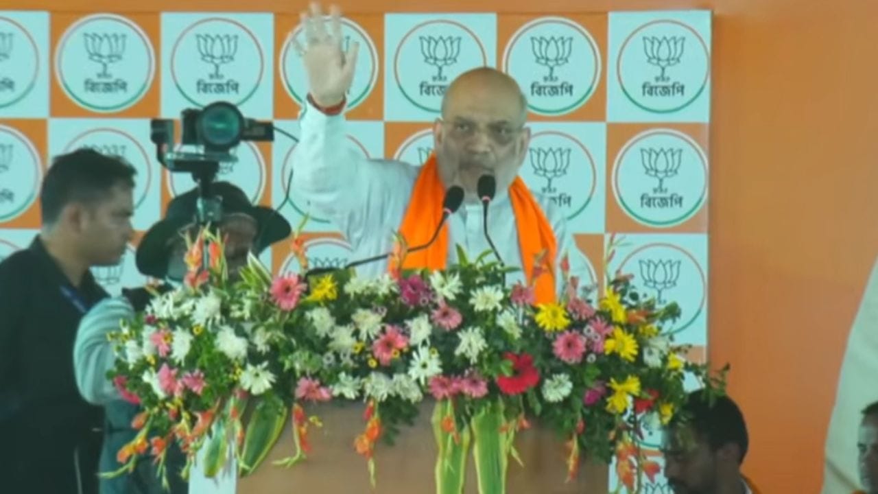 Amit Shah Birbhum rally: ‘বীরভূমে এবার ১১-তে ১১!’, বঙ্গজয়ের সংকল্প অমিত শাহের
