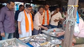 বাজারে ঢুকে মাছ কিনে তারপর তা জমা জলে ছাড়লেন BJP প্রার্থী,ছবিতে দেখুন