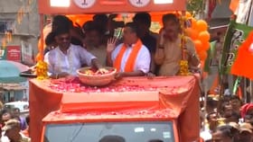 কলকাতা বন্দরের BJP প্রার্থী রাকেশ সিংয়ের প্রচারে শুভেন্দু অধিকারী