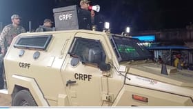 শুধু একটু জমায়েতের খবর ছিল, সাঁজোয়া গাড়ি নিয়ে একেবারে হাজির CRPF