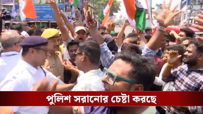 কালীঘাটে মুখ্যমন্ত্রীর বাড়ির গলির সামনে প্রবল উত্তেজনা