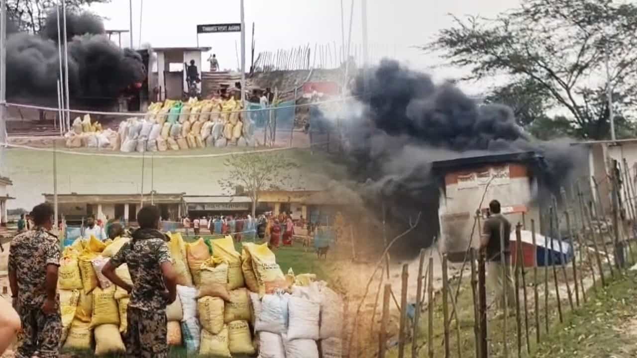 Fire at BSF camp: হিঙ্গলগঞ্জে বিএসএফ ক্যাম্পে ভয়াবহ আগুন, বেরতে পারলেন না জওয়ান Fire at BSF camp: হিঙ্গলগঞ্জে বিএসএফ ক্যাম্পে ভয়াবহ আগুন, বেরতে পারলেন না জওয়ান