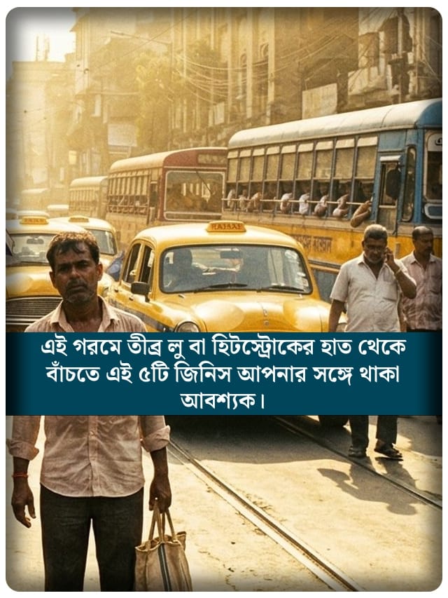 হিটস্ট্রোকের হাত থেকে বাঁচতে এই ৫টি জিনিস আপনার সঙ্গে থাকা আবশ্যক।