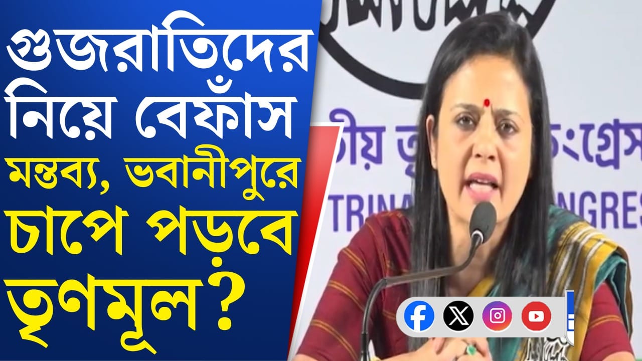 Mahua Moitra: গুজারাটিদের নিয়ে মহুয়ার মন্তব্য, ভবানীপুরে বেকায়দায় TMC?