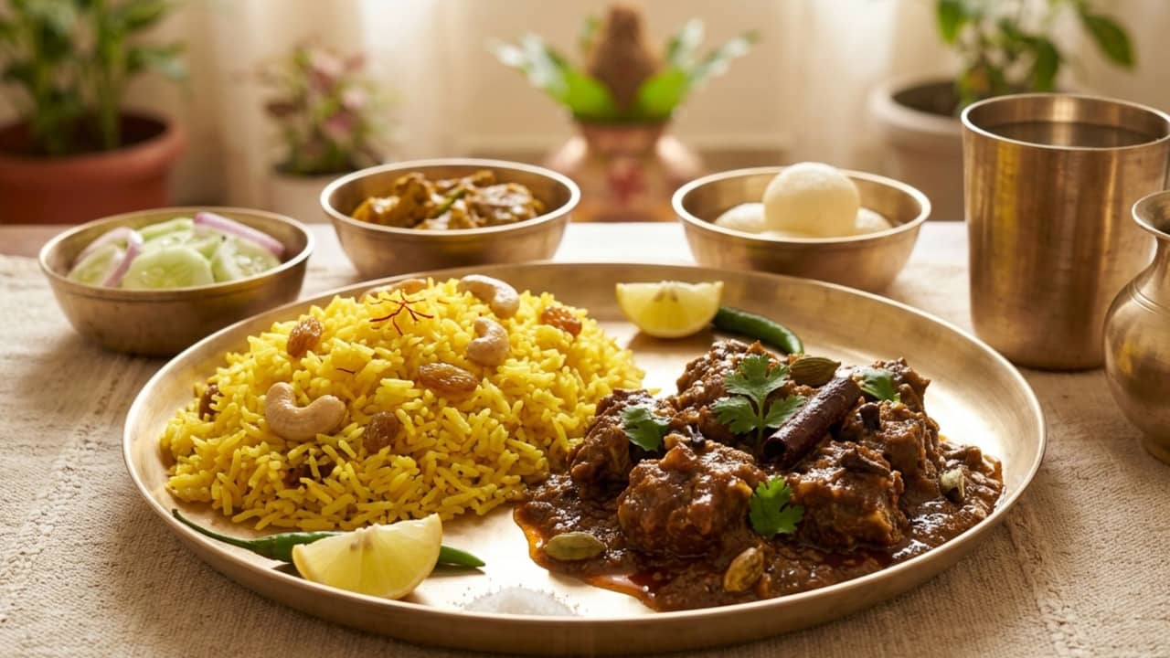 পয়লা বৈশাখে ঘরেই বানিয়ে নিন বনেদি বাড়ির ‘বাসন্তী পোলাও’ ও ‘কষা মাংস’