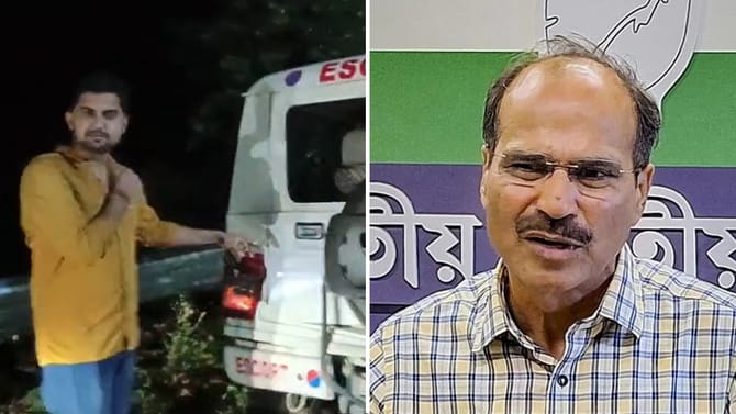 অধীরের কনভয়ের গাড়িতে ট্রাকের ধাক্কা, কেমন আছেন কংগ্রেস প্রার্থী?