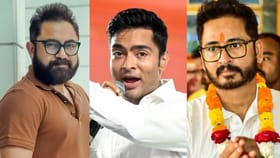 'হিরণের বাড়িতে দু'টো বউ, সোহমের একটাই বউ', হিরণকে খোঁচা অভিষেকের