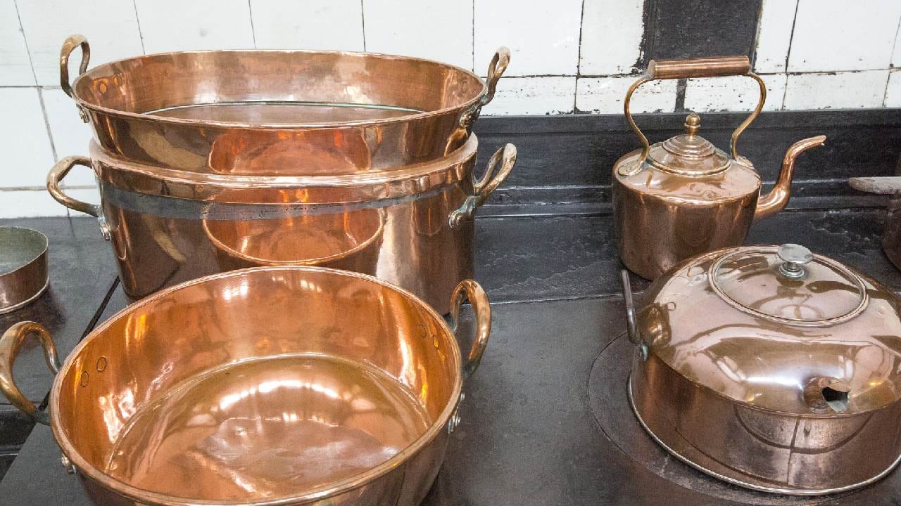  আয়ুর্বেদ শাস্ত্র অনুযায়ী, পিতলের সংস্পর্শে থাকা জল বা খাবার মেটাবলিজম রেট বাড়াতে সাহায্য করে। যাঁদের প্রায়ই গ্যাস, অম্বল বা বদহজমের সমস্যা হয়, তাঁদের জন্য পিতলের বাসন আশীর্বাদস্বরূপ। এটি অন্ত্রের কার্যক্ষমতা বাড়িয়ে হজম প্রক্রিয়াকে প্রাকৃতিকভাবে সচল রাখতে সাহায্য করে। Getty Images