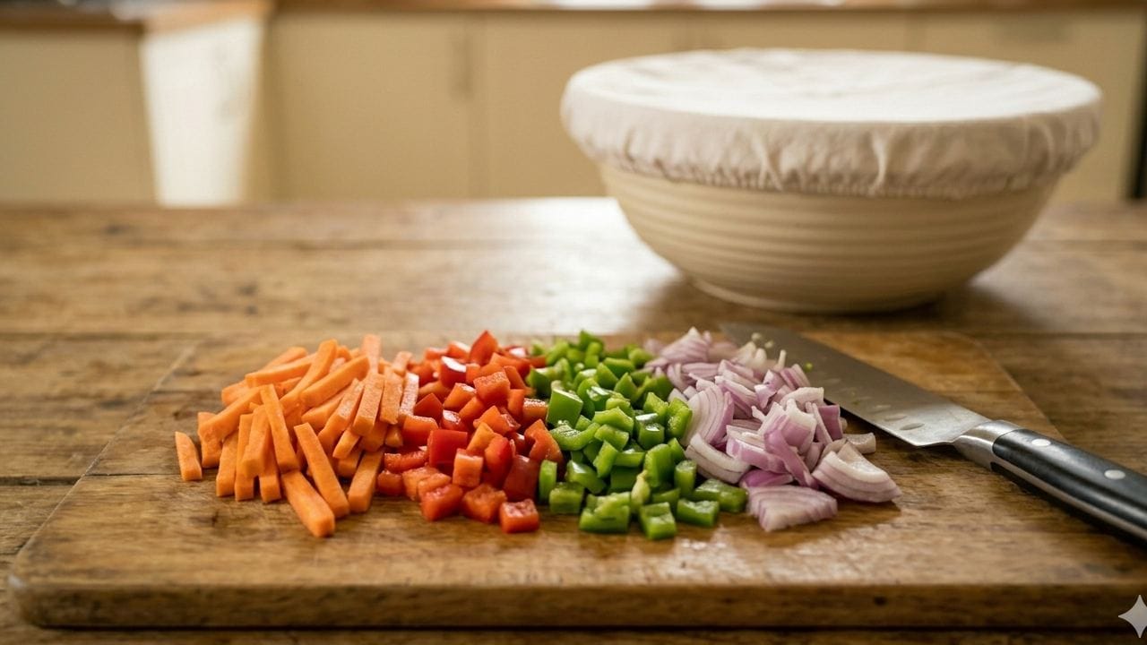 উত্তপমকে আরও রঙিন ও লোভনীয় করতে এতে কুচনো গাজর, ক্যাপসিকাম বা পেঁয়াজ যোগ করতে পারেন। বাচ্চারা সাধারণত সবজি খেতে চায় না, তবে উত্তপমের ওপর এভাবে দিলে তারা মজা করে খেয়ে নেবে। এতে ভিটামিন ও মিনারেলসের মাত্রাও বাড়বে। Gemini AI