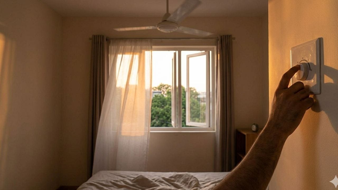 যদি ফ্যান চালাতেই হয়, তবে তা সর্বোচ্চ গতিতে না চালানোই বুদ্ধিমানের কাজ। পাখার স্পিড একটু কমিয়ে রাখুন যাতে হাওয়া সরাসরি গায়ে সপাটে না লাগে। এছাড়া ঘরের বাতাস যাতে গুমোট না হয়ে যায়, তার জন্য অন্তত একটি জানলা খোলা রাখার চেষ্টা করুন। Gemini Ai